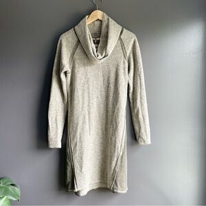 Kuhl Women Cowl Neck Raglan Long Sleeve Sweater Dress in Gray Size Small